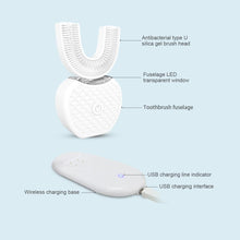 Load image into Gallery viewer, Teethbrush Whitening V-White 360° Ultrasonic Electric Toothbrush Sonic Toothbrush for Adults | 2021 Model | Rechargeable Portable Automatic LED light Infrared Protecting for Gums IPX7 Waterproof Hands Free
