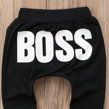 将图片加载到图库查看器，Modern Printed Baby Letter BOSS Pants Cotton Baby Pants / Casual Trousers for Boy and Girl Clothes
