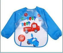 Load image into Gallery viewer, Waterproof Long Sleeve Girl Bibs Kids Burp Cloth Feeding Bib with Pocket Bib For Kids
