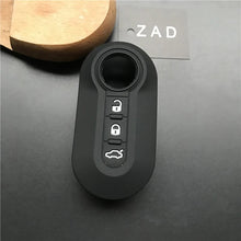 Load image into Gallery viewer, ZAD silicone key cover Case set shell skin For fiat 500 3 Buttons Flip remote Key Blank Fob Auto parts car accessories colorful
