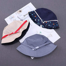 Load image into Gallery viewer, Lovely Baby Hat Soft Cotton Bucket Hat For Baby Boys and Girls Cartoon Bear Star Prints Cap Kids Fishing Hat
