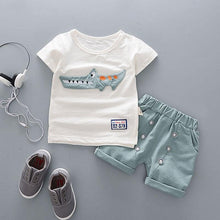 Load image into Gallery viewer, Fashion T shirt and Shorts Set Cartoon Cotton Summer Clothing for Newborn Baby Boy Infant Fashion Outerwear Clothes
