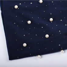 将图片加载到图库查看器，Geebro Brand Women's Beanie Hat Casual Polyester Shine Pearls&amp;Rhinestones Beanies For Women Skull Beanie Hats Bonnet For Female
