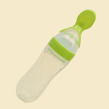 Load image into Gallery viewer, Safety Infant Baby Silicone Feeding With Spoon Feeder Food Rice Cereal Bottle For Best Gift For Kids and Baby
