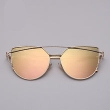 Load image into Gallery viewer, NEW  Stevvex Designer Cat eye Sunglasses For Women and Ladies in Vintage Metal Reflective Glasse Mirror Retro Oculos De Sol Gafas Style With UV 400 Protection
