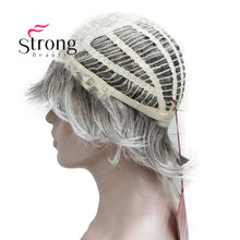 Load image into Gallery viewer, StrongBeauty Short Soft Shaggy Layered Silver Mix Classic Cap Full Synthetic Wig Women's Wigs Blonde COLOUR CHOICES
