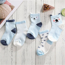 Load image into Gallery viewer, 5 Pair Cotton Mustache Printing Socks Baby Girls &amp; Boys For 1-3 Year Elastic Warm And Comfortable Kids Sock

