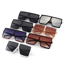 Load image into Gallery viewer, Oversized Luxury Trend New  Woman Sunglasses With Black Fashion Square Glasses And Big Frame Sunglasses In  Modern Glasses Famous Style
