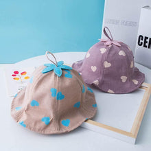 将图片加载到图库查看器，Baby Sun Hat Heart Print Baby Boy/Girl Hat Outdoor Kids Bucket Hat Children Hat Baby Beach Caps Beanie For Girls

