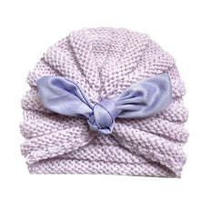 Load image into Gallery viewer, Handmade Knitted Winter Baby Hat for Girls Candy Color Enfant Baby Beanie Turban Hats Newborn Baby Cap
