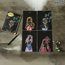 Load image into Gallery viewer, 4Pcs/set Magic Colorful Drawing Board Paper Painting Scraping Children Kids learning Education Toys Painting Doodle Scratch Toys
