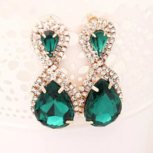Load image into Gallery viewer, Hop Bijouterie Earring Studs Women's Handbags Droplets Shining Gold Silver Plated Crystal Drop Earrings Women Snowflake E017
