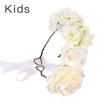 将图片加载到图库查看器，Luxury Handamde Mommy and Baby  Flower Headband Large Flower Crown Mother Kids Flowers  Headwear For Celebration

