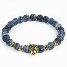 将图片加载到图库查看器，Modern Leopard Tiger Eye Lion Head Elegant Bracelet Owl Buddha Bead Luxury Bracelets Bangles Skull Charm Natural Stone Bracelet Yoga Jewelry For Men And Women
