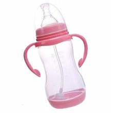 将图片加载到图库查看器，Baby Safe Plastic BPA Free Anti-colic Baby Milk Water Juice Bottle with Straw for Infant Feeding For Kids
