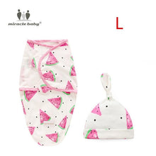 Load image into Gallery viewer, Baby Swaddle Blanket With Cap Swaddle Wrap Swaddling bag  Baby Sleeping Bag
