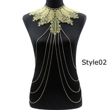 Load image into Gallery viewer, Lace Flower Choker Necklace Large Fashion Women's Long Necklaces 2023 Massive Statement Elegant Jewelry
