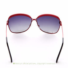 将图片加载到图库查看器，Luxury Polarized Ladies Woman Gradient Round Oversized Modern Sunglasses Brand oculos lunette de soleil femme
