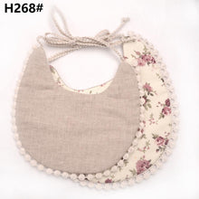 Load image into Gallery viewer, Handmade Luxury Floral Baby Bib Accessories Burp Cloths Newborn Baby Boy Girl Kids Cartoon Bibs 100% Cotton Linen Waterproof Saliva Bib For Kids

