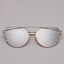 Load image into Gallery viewer, NEW  Stevvex Designer Cat eye Sunglasses For Women and Ladies in Vintage Metal Reflective Glasse Mirror Retro Oculos De Sol Gafas Style With UV 400 Protection
