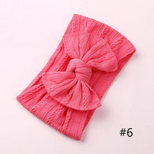 Load image into Gallery viewer, Modern Braid Nylon Bow Knot Solid Wide Nylon Headbands Turban Baby Girls Head Wrap For Girls
