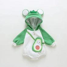 将图片加载到图库查看器，Luxury Modern Newborn Baby Boy/Girl Clothes Long Sleeve Hoddies Bear Zipper Baby Romper Clothes Autumn Winter Season For Kids and Baby
