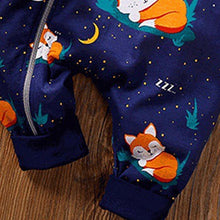 Load image into Gallery viewer, Baby Rompers Warm overalls Cartoon Animals Pattern Hooded Zipper Clothes Jumpsuit For Girls and Boys In Modern Print Design
