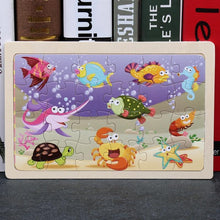 将图片加载到图库查看器，24 Slice Wood Puzzles Children Adults Vehicle Puzzles Wooden Toys Learning Education Environmental Assemble Educational Games For Kids and Babies
