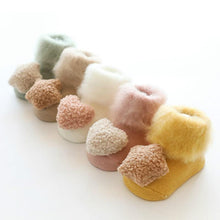将图片加载到图库查看器，Cute Baby Thickening Furry Mid Floor Socks For Newborn Baby Boys And Girls Soft And Comfortable Footwear
