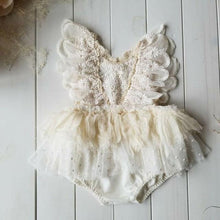 将图片加载到图库查看器，Modern Newborn Baby Girl Flower Lace Romper Bodysuit Jumpsuit Tutu Dress Outfit Clothes Made for Little Prinsess girls between 0-24Months
