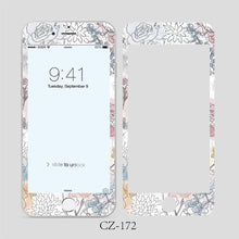 将图片加载到图库查看器，3D Curved Edge Tempered Glass for iPhone 6 6s 7 8 Plus Fashion Flowers Pattern Screen Protector Protective Film Tempered Glass Screen Protector Designed for iPhone
