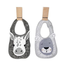 Load image into Gallery viewer, Luxury Cartoon Animal Cotton Printing Snap Button Bib Waterproof Saliva Towel Infant Cloths Feeding Apron For Kids
