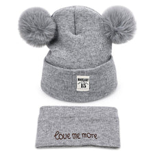Load image into Gallery viewer, Winter Children Hat Bonnet Enfant Knitted Cute Baby Cap For Girls Boys 0-24 Months For Kids In Modern Bear Design
