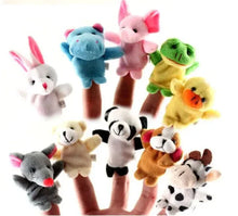Load image into Gallery viewer, Hand Finger Puppets Plush Set – Animal Cartoon Toys for Kids
