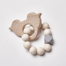 将图片加载到图库查看器，Modern Baby Silicone Wooden  Nursing Bracelets Wood Teether Silicone Beads Teething Wood Rattles Toys for Baby
