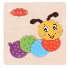将图片加载到图库查看器，Baby Toys Wooden 3D Puzzle Cartoon Animal Intelligence Kids Educational Brain Teaser Children Tangram Shapes Learning
