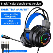 Load image into Gallery viewer, G58 G60 Gaming Headset 7.1 Stereo SVirtual Surround Bass Earphone Headphone with Mic LED Light for Computer PC Gamer Foldable
