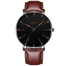 将图片加载到图库查看器，Minimalist Men's Fashion Ultra Thin Watch Simple Men Business Stainless Steel Mesh Belt Quartz Watch Relogio Masculino
