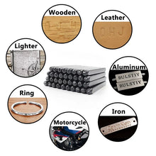 Load image into Gallery viewer, Letter &amp; Number Stamp Punch Set - Hardened Steel for Metal, Wood, Leather (A-Z, 0-9)
