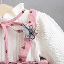 将图片加载到图库查看器，Modern New Baby Girl Dress Cotton Print Bow Princess Dress With Baby Headbands 2pcs Clothes Set With Bow
