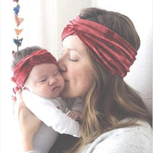 将图片加载到图库查看器，Luxury 2pcs Set For Mommy and Baby Headband Set Girl Modern Headbands For Mother And Daughter Head Wrap Kids Hair Accessories Bow
