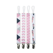 将图片加载到图库查看器，4PCS/SET Infant Pacifier Clips Holder Clip Nursing Teether Clip Nipple Holder Baby Pacifier Clip Soother Holder for Pacifier for Kids and Baby

