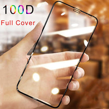 将图片加载到图库查看器，100D Curved Edge For iPhone 7 8 6 6S Plus 11 12 Pro Max Mini Screen Protector iPhone X XR XS Max Glass Full Cover Glass HD 9H Tempered Glass Screen Protector for iPhone
