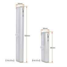 Load image into Gallery viewer, STEVVEX 6/10 LEDs PIR  with Motion Sensor Light for Cupboard, Wardrobe, Bed Lamp LED Under Cabinet Night Light For Closet Stairs Kitchen and multifunctional
