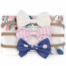 将图片加载到图库查看器，Cute Bow Baby Headband for Girl Nylon Head Bands Turban Newborn Headbands Hairbands for Kids Baby Hair Accessories For Baby

