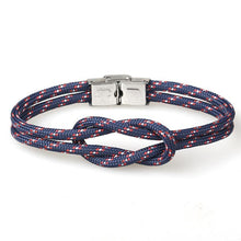 将图片加载到图库查看器，New Elegant Fashion Multi-Layer Concentric Modern Knot Rope Men Anchor Luxury Bracelet Charm Fine Bracelets For Women Fold Over Clasp Navy Style Jewelry
