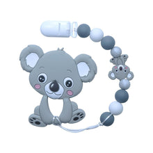 将图片加载到图库查看器，Baby Teething Lovely Koala Owl Horse Cookies Baby Teether Molar Toy Gift Raccoon Food Grade Silicone Beads For Kids and Baby
