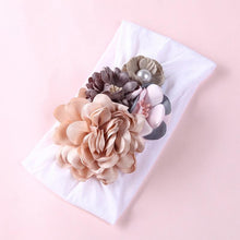 将图片加载到图库查看器，Handmade Flower Baby Headbands For Newborn Girls Nylon Elastic Hair Bands Headwear For Baby Girls
