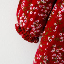 将图片加载到图库查看器，Modern Retro Girl Dress  For Winter Newborn Infant Dress Fashion Cute Cotton Floral Bow baby Party Dress
