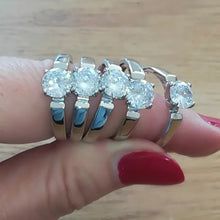Load image into Gallery viewer, Wedding Engagement Rings For Women Classic Round Female Ring With Stone Cubic Zircon Women's Ring Accessories Jewelry R053
